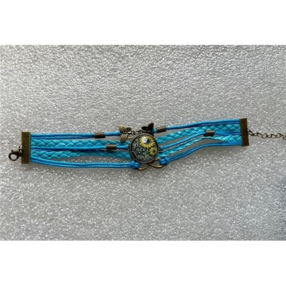 Set of 2 Sunflower You Are My Sunshine Women Bracelets - Picture 2 of 3